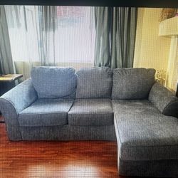 Like New Grey Petite Sectional – Perfect for Small Spaces! $371 (Navy Exchange Buy)