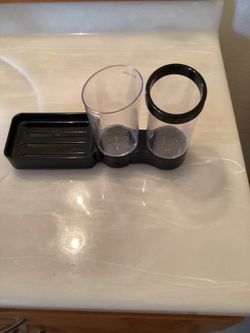 Toothbrush andToothpaste  Holder Plus Hand Soap Holder.