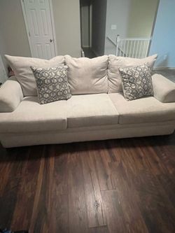 Neutral Beige Sofa Set with Matching Ottoman - Pickup in Covington