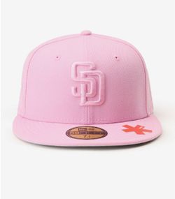 Tom x Padres x TTS* New Era 59FIFTY Fitted Hat Pink and Blue Size 71/2