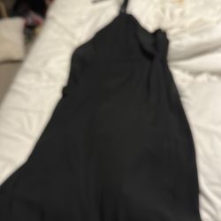 Black halter dress