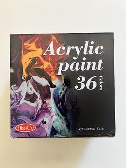 Acrylic Paint Set of 36 Colors 2fl oz 60ml Bottles
