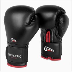Gritletic Boxing & MMA Training Gloves | Supreme Boxing Gloves for Men & Women. 8,10,12,14 & 16oz Boxing Gloves (Red-Black)