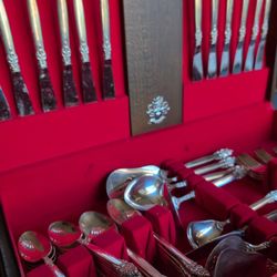 Community Silverplate by Oneida
"Spanish Crown" Service for 12 Complete w/ Chest