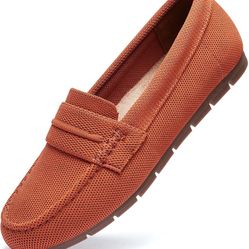 Cvistpieo Loafers for Women Comfortable Dressy Casual Work Flats Lightweight & Breathable Slip On Walking Shoes Knit
