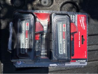 2 lithium batteries, Milwaukee 6.0