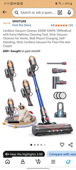 Smoture Cordless Stick Vacuum Cleaner 650W Brand new sealed