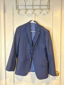 Michael Strahan Men’s Blue Jacket – Size M, Stylish Lining