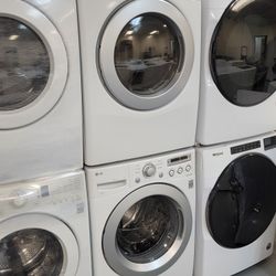 LG Front Loading Washer And Stackable Gas Dryer Set