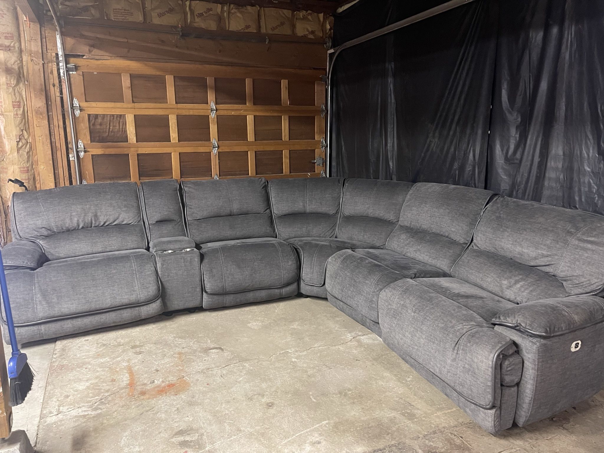 Grey Motorized Sectional