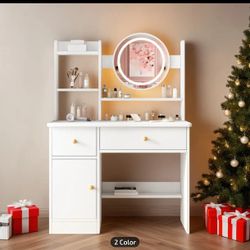 New Makeup Vanity With Lighted lED Mirror ~BRAND NEW STILL IN UNOPENED BOX 