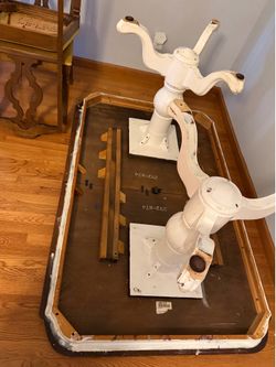 Huge dinning room table with chairs