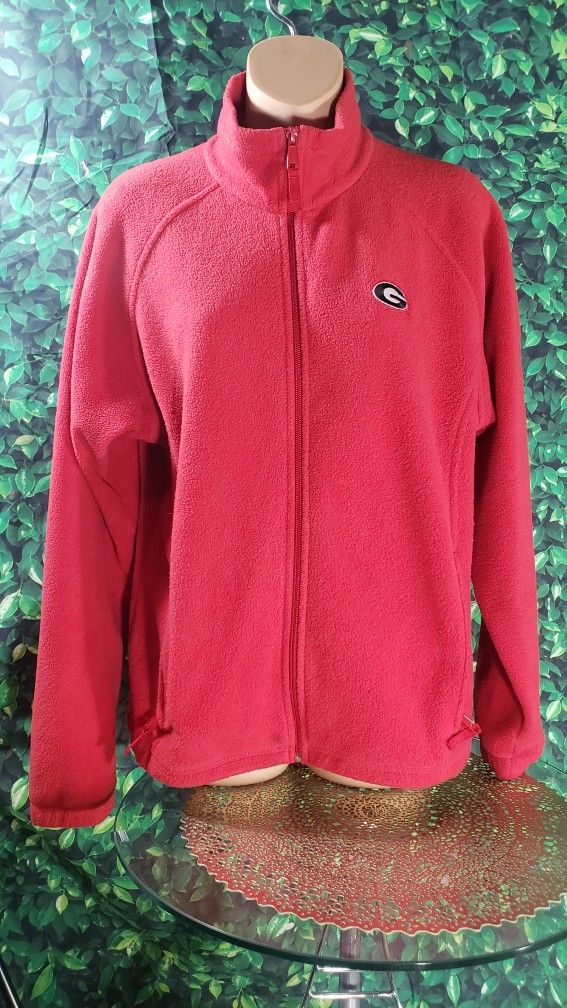 Super Clean Unviversity Of Georgia Bulldogs UGA Columbia Fleece Jacket Size M