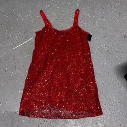 sparkly red sleepwear dress 