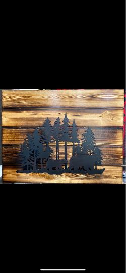 Bears in the woods decor