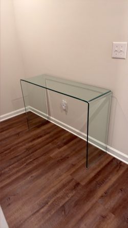 Clear Glass Console Table