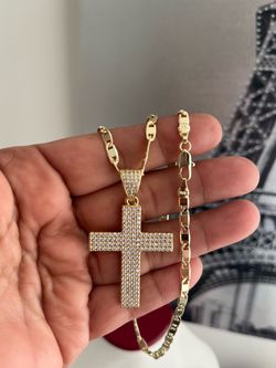 ice out cross necklace