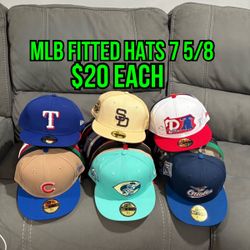 MLB New Era Many Teams To Choose From 59fifty Fitted Hats Size 7 5/8