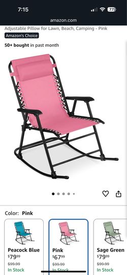 Brand new in box pink outdoor rocking chair