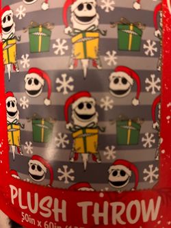 Nightmare Before Christmas Jack Skellington Plush Throw Blanket