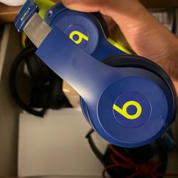 Beats Solo3 Wireless Blue/ Green  On Ear Headphones 