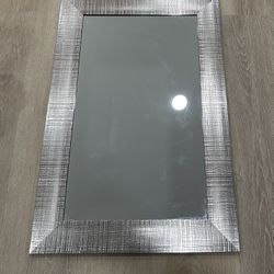 Wall Mirror with Grey Frame