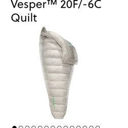Ultra Light! Thermarest Vesper 20F/-6C 900 Fill Down Quilt