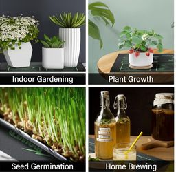 iPower 1 Pack Seedling Heat Mat for Plants with Dual Digital Temperature Controller, MET Certified Heating Pad, 20" x 20.75", Black
