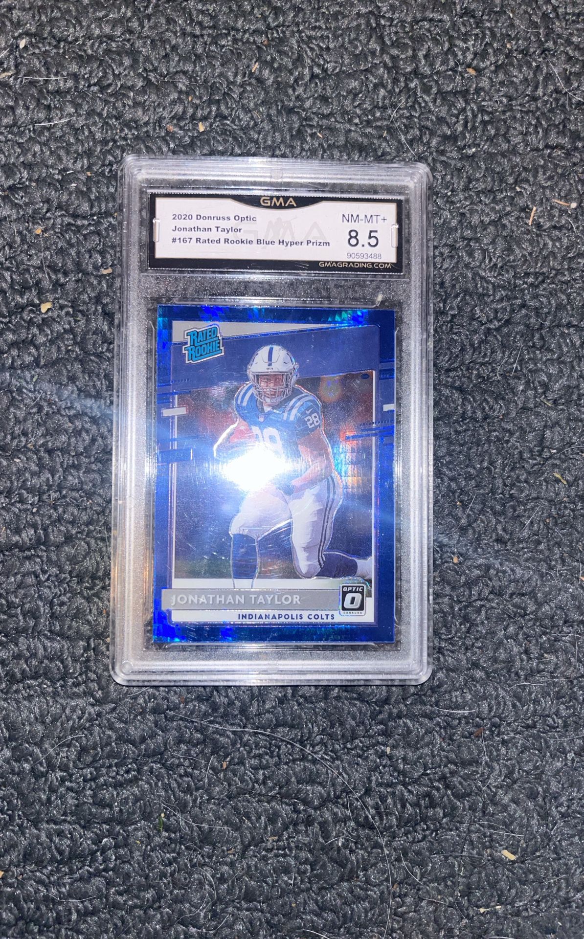 2020 Panini Donruss Optic Jonathan Taylor Rated Rookie GMA8.5