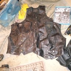 Buffalo Leather Brooks Biker vests