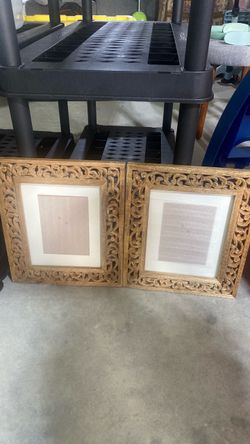 Carved Wood Picture Frames Set of 2