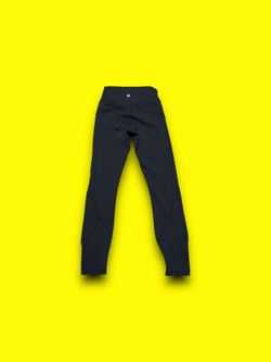 Lululemon Women's Size 4 Speckled Black Stretch Full Length Leggings Pocket