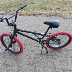 20' Inch Black And Red Dread BMX Bicycle.