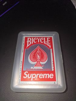 Supreme bicycle clear playing cards