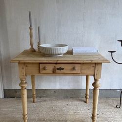 Antique European pine table