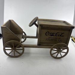 Franklin Mint Coca-Cola Soap Box Derby Wooden Car - Heirloom Collectable 13.5 in