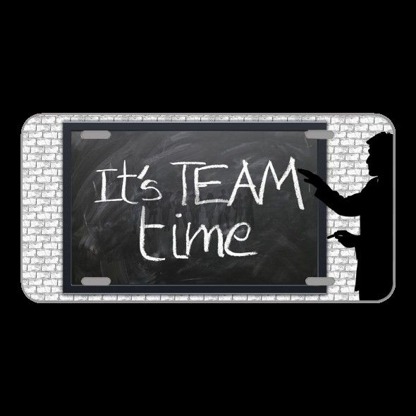 License Plate Novelty Car Front Team Teamwork Business Annual Report