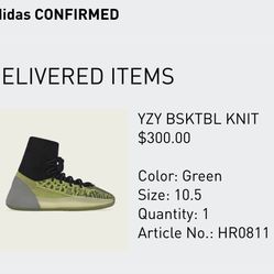 Addisas Yeezy Basketball Knot Hightops 10.5