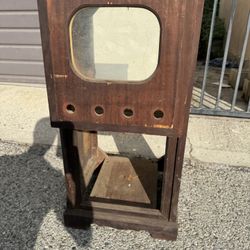1940s Television Cabinet Wood Cabinet - Vintage TV Frame