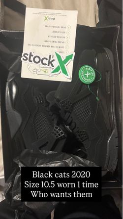 Air Jordan 4 Black Cat 2020 Size 10.5