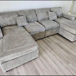 Corduroy Sectional Sofa 