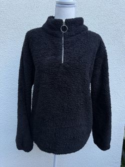  Lack Fuzzy Quarter Zip Sweater 