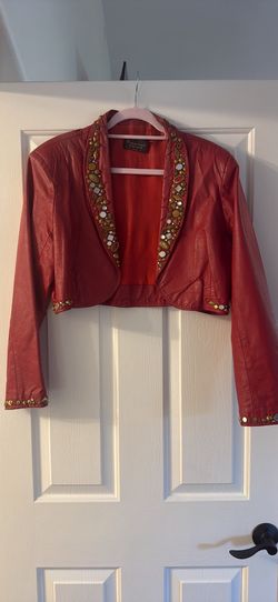 Vintage Danier Leather Cropped Jacket/Bolero – Embellished