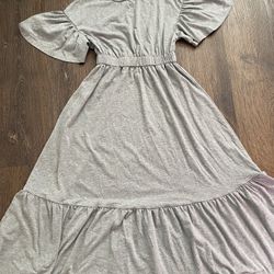 Girls Gray Long Dress Size 9/10 By SHEIN #8
