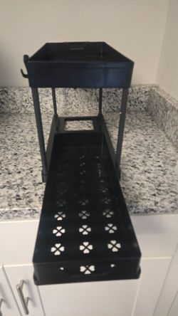 Under the sink organizer with pullout sheld