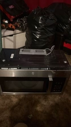 This GE stainless steel over-the-range microwave