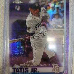 Fernando Tatis Jr 2019 Topps Update Chrome Purple Refractor #54 RC Mint 001/175