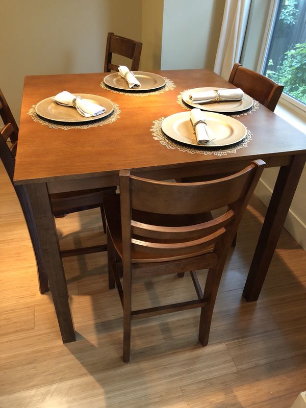 Dining Room Table And 4 Chair Set Bar Height Furniture In Seattle WA Dining Room Table And 4 Chair Set Bar Height Furniture In Seattle WA