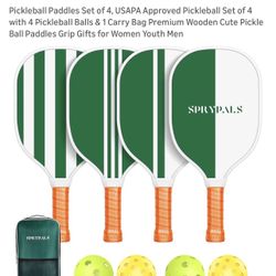 Pickleball Paddles Set Of 4 With Carry Bag