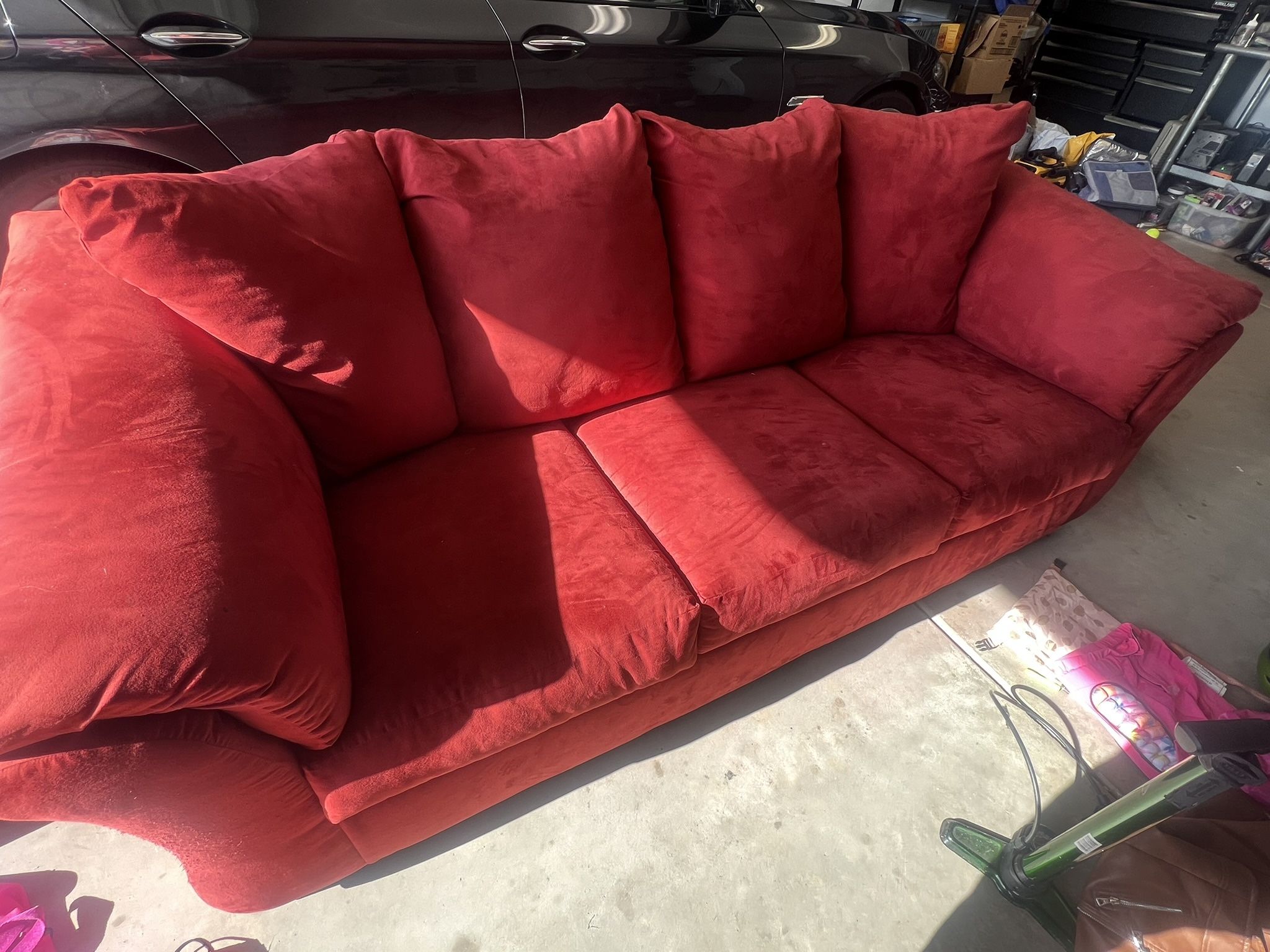 Red Sofa Bed Couch